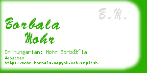 borbala mohr business card